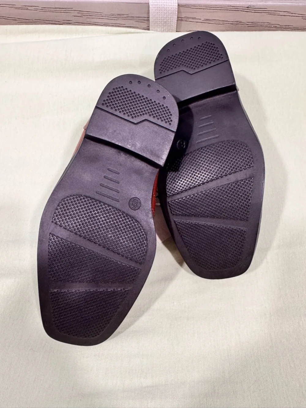 Toddler Boys size 8 Brown Leather dress Slip-On Loafers